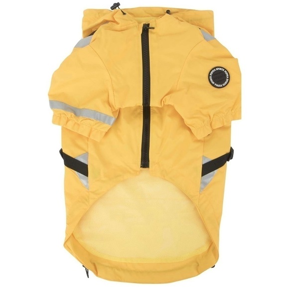 Puppia Life Yellow Wilderness Pet Coat/Raincoat, Size Medium - Picture 2 of 16